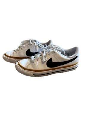 Nike Court Legacy Kids Sneakers Size 3.5 White Casual Shoes